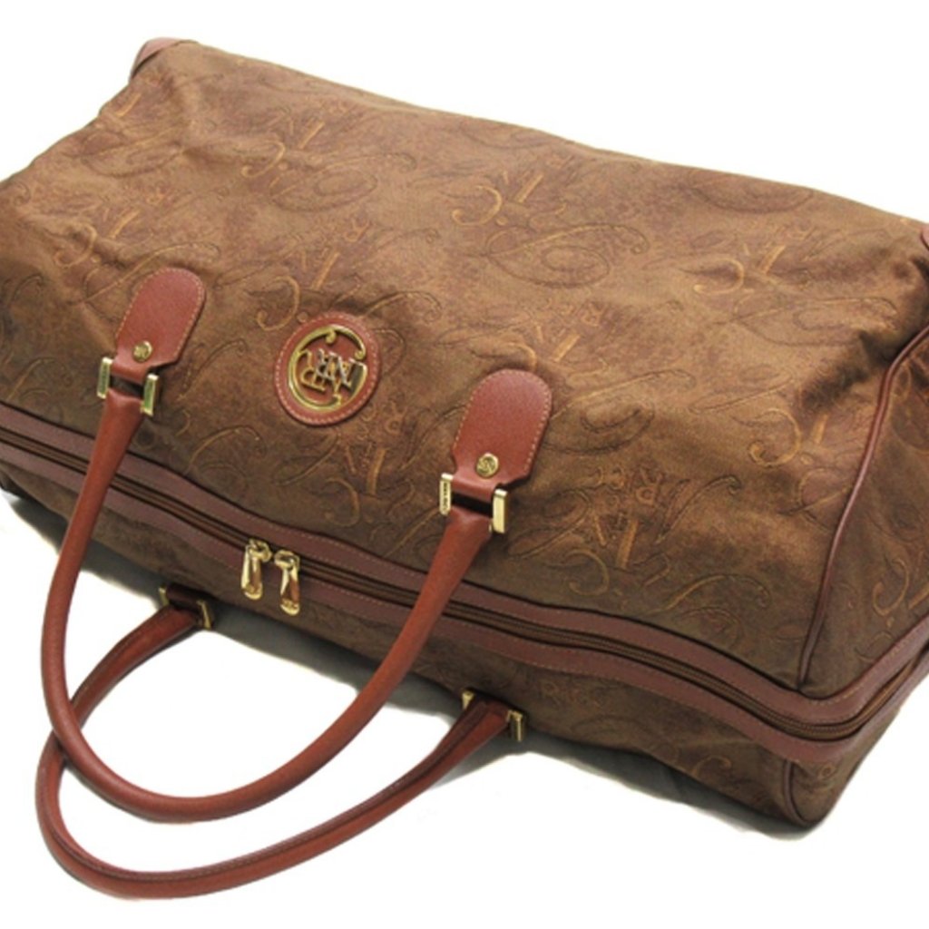 Nina Ricci Boston Bag Brown Gold Silver Women Authentic Secondhand